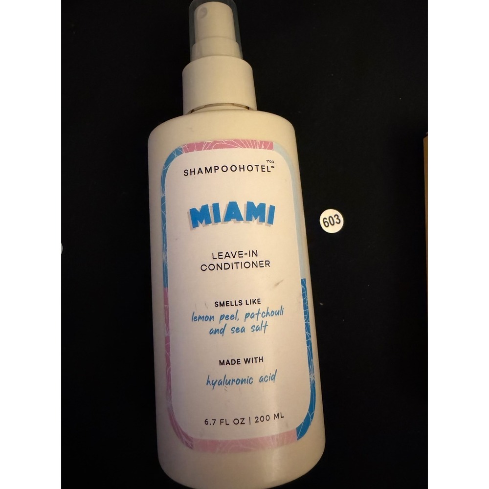 SHAMPOOHOTELMIAMILEAVE-INCONDITIONERSMELLS LIKElemon peel, patchouli